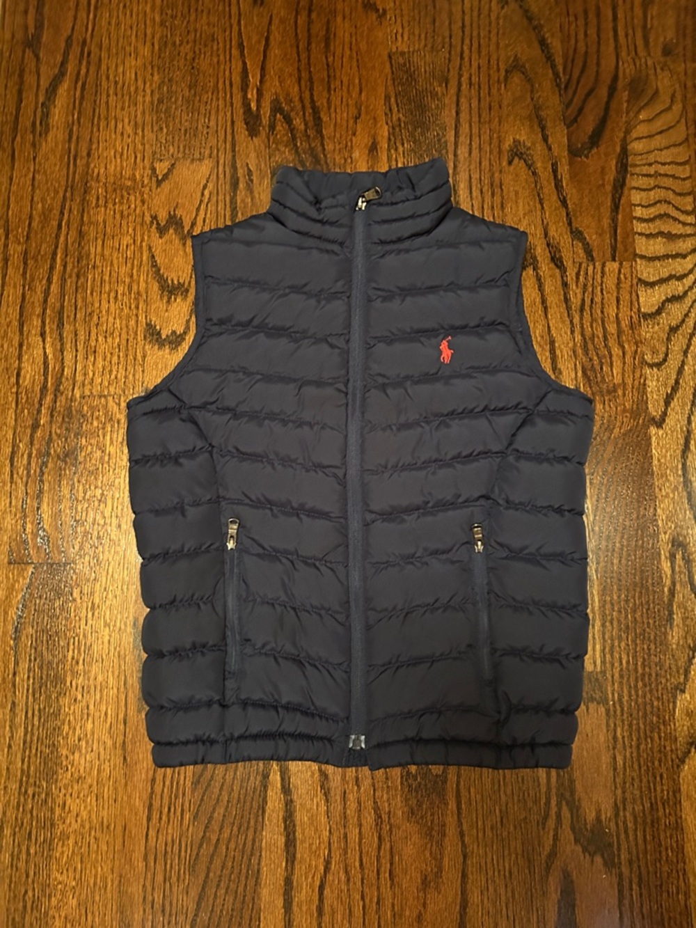 Polo by Ralph Lauren Navy Quilted Vest with Red Pony